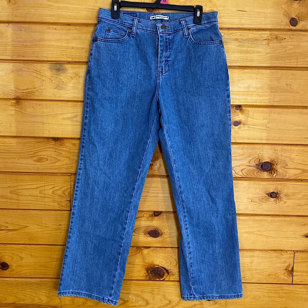 vintage lee relaxed straight leg jeans size 8